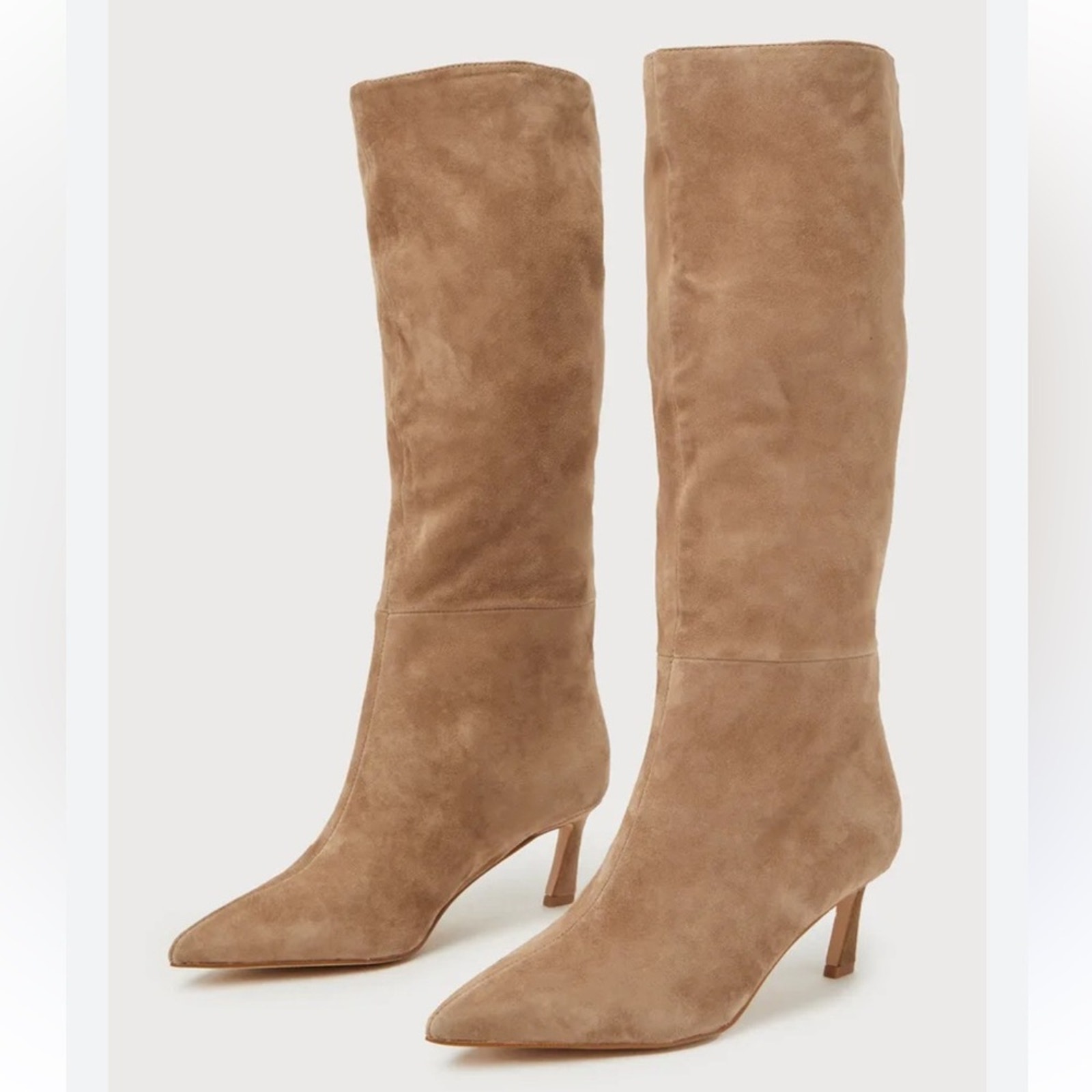 Steve Madden Tan/Oatmeal Suede Leather Knee High Boots Size 9.5M)