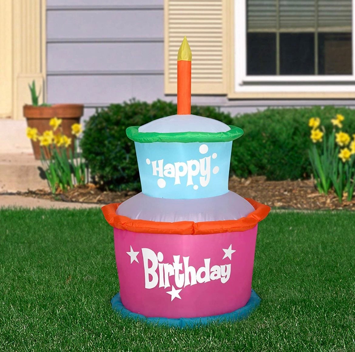 Inflatable Happy Birthday Cake