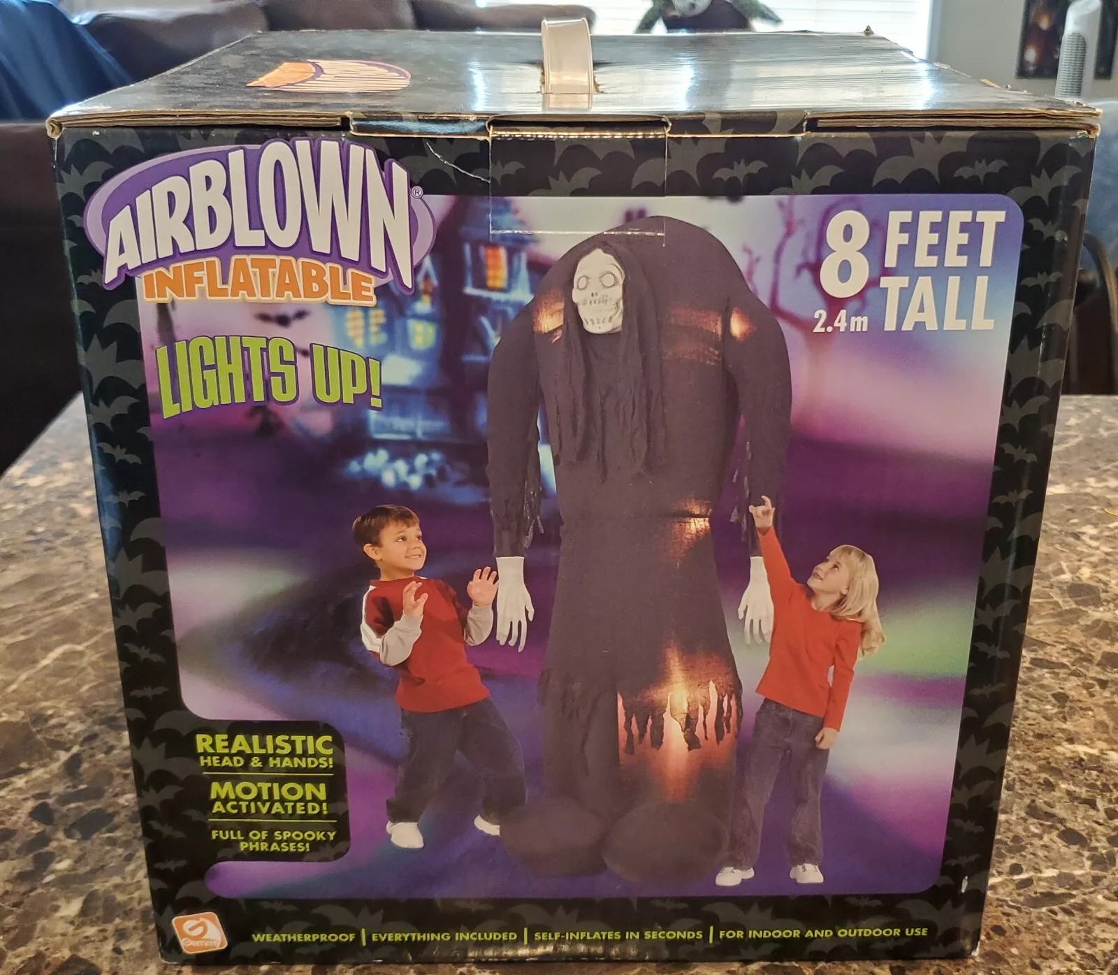 NEW 2005 Airblown Inflatable Ogre 8 Ft Halloween Lights Up Talks RARE
