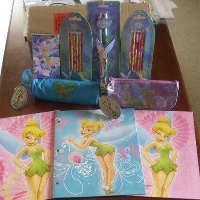 New 21 Pcs Disney Tinkerbell School Supplies Bundle