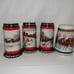 Budweiser Holiday Steins 1990-1993