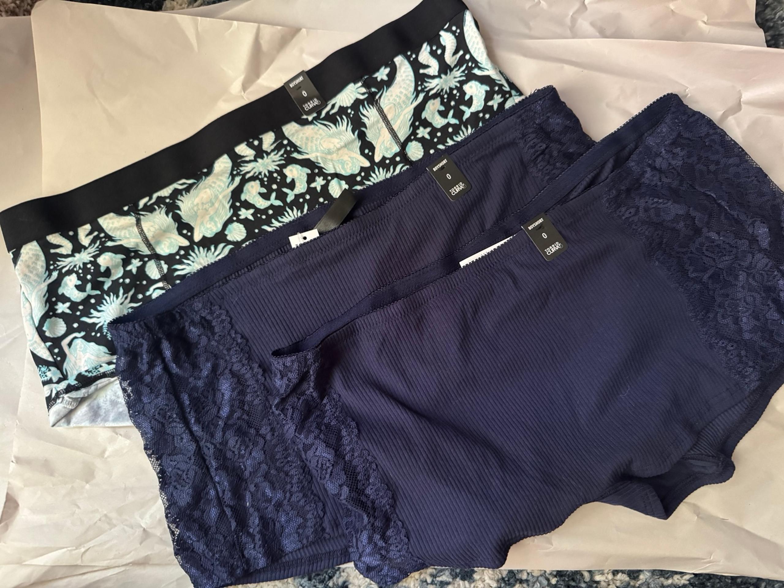 NWT Torrid size 0x lot of 3 pairs of boy short panties
