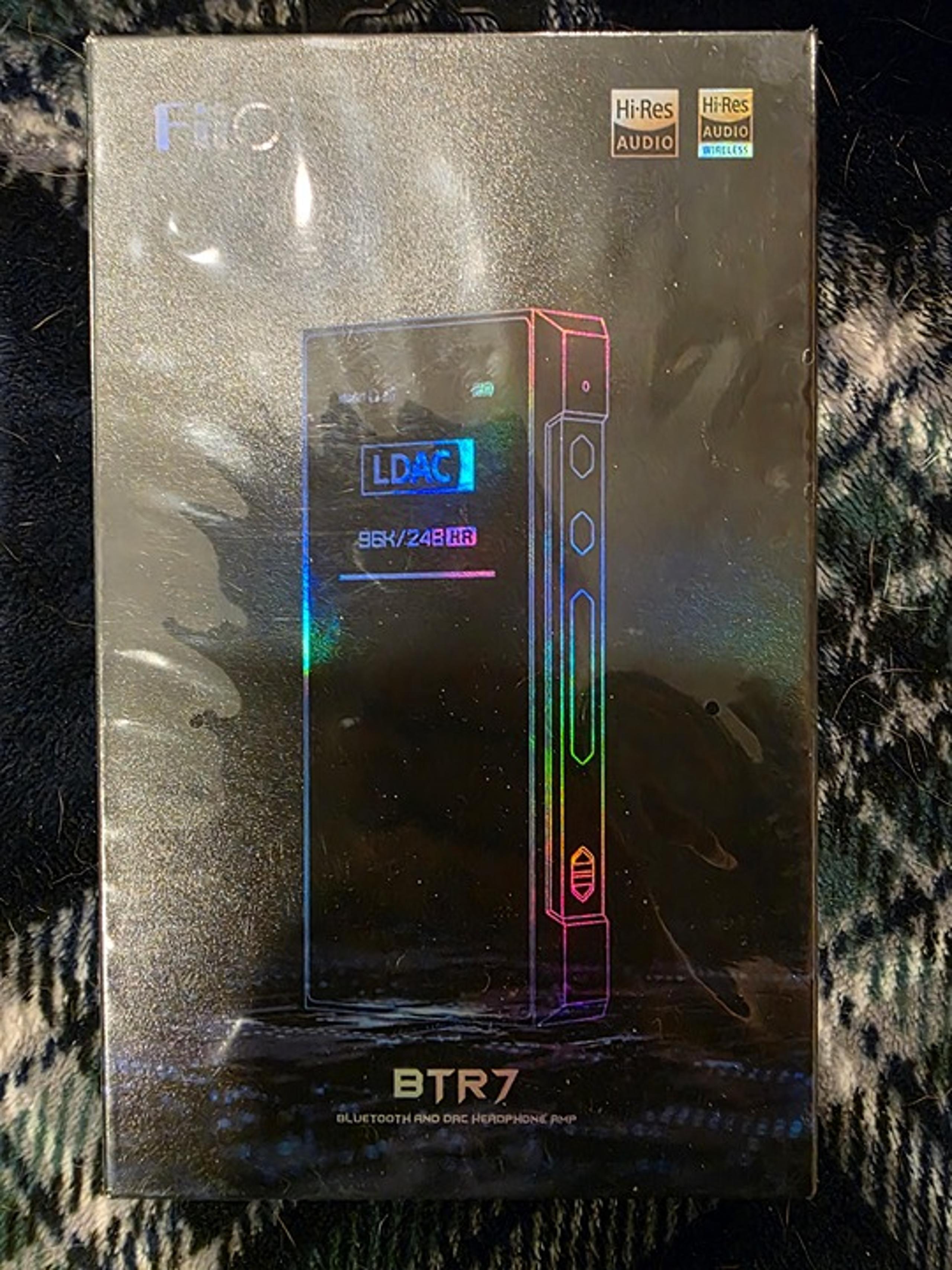 FiiO BTR7 Headphone Amp Bluetooth Receiver Portable DAC - Black - New/Sealed