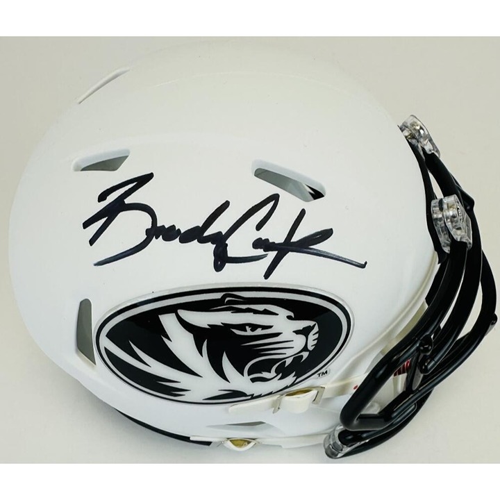 BRADY COOK SIGNED MISSOURI TIGERS ALTERNATE MINI HELMET MIZZOU AUTOGRAPH BASK093