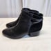Lauren Ralph Lauren Women's Damara Leather Suede Black/Black Ankle-High Leather