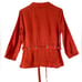 Carole Little Vintage Orange Linen Front Tie Jacket size Medium