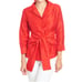 Carole Little Vintage Orange Linen Front Tie Jacket size Medium