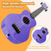 Soprano Ukulele for Kids，21 Inch Ukelele with Bag Strap Picks