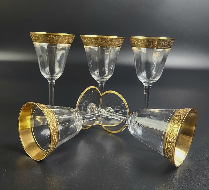 Vintage - Wine Glass Rambler Rose Clear (Stem 14196) by TIFFIN-FRANCISCAN - 5