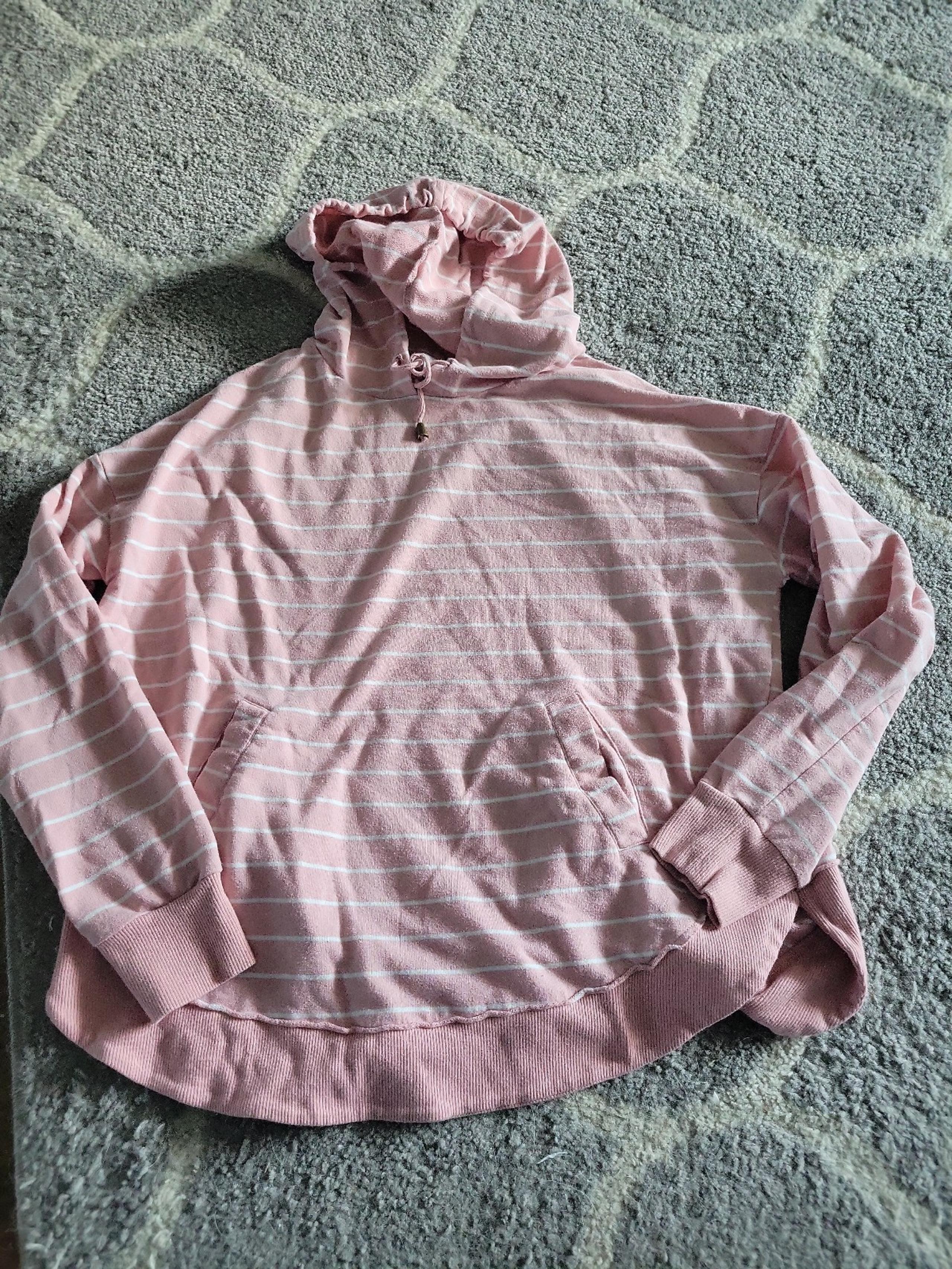 Womens size small pink striped hoodie