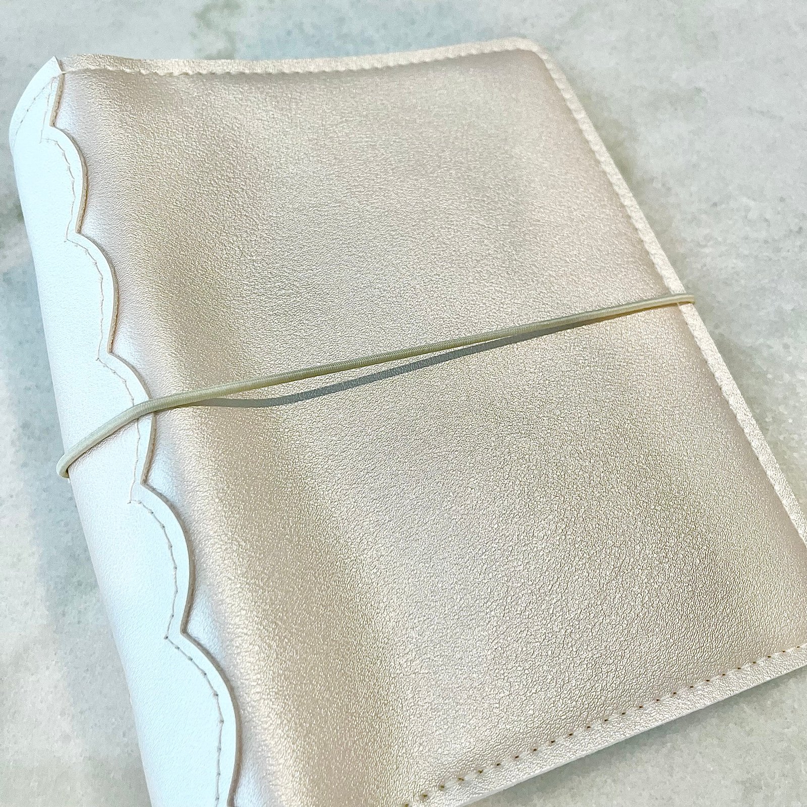Cream Faux Leather Planner