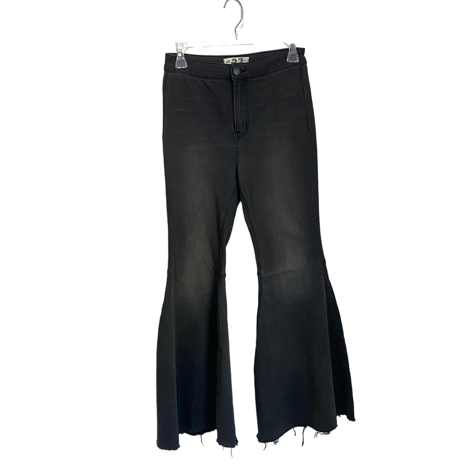 We The Free Black Wash Groovy Ultra Flare Jeans Size 27 Short