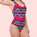 Ruby Love period swimsuit bathing suit, Aztec, Gusset Racerback S Max Protection
