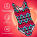 Ruby Love period swimsuit bathing suit, Aztec, Gusset Racerback S Max Protection