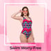 Ruby Love period swimsuit bathing suit, Aztec, Gusset Racerback S Max Protection