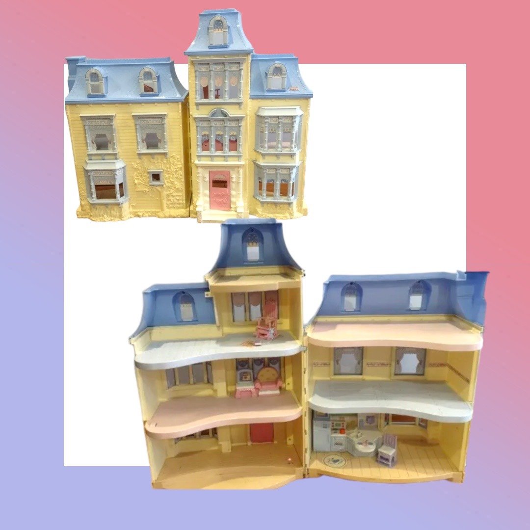 Fisher Price Loving Family Sweet Sounds Victorian Mansion Dollhouse 2002