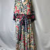 Wayward Fancies eShakti Graphic Floral Crepe Sash Tie Kaftan Dress Size 4