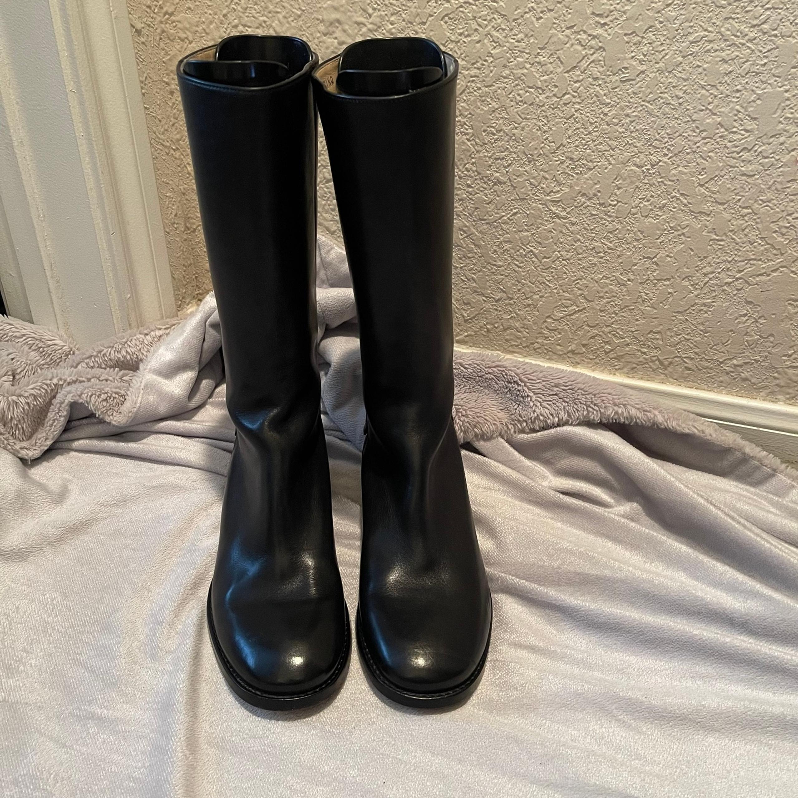 Ralph Lauren Collection made in Italy mid calf leather equestrian like boots, 7B