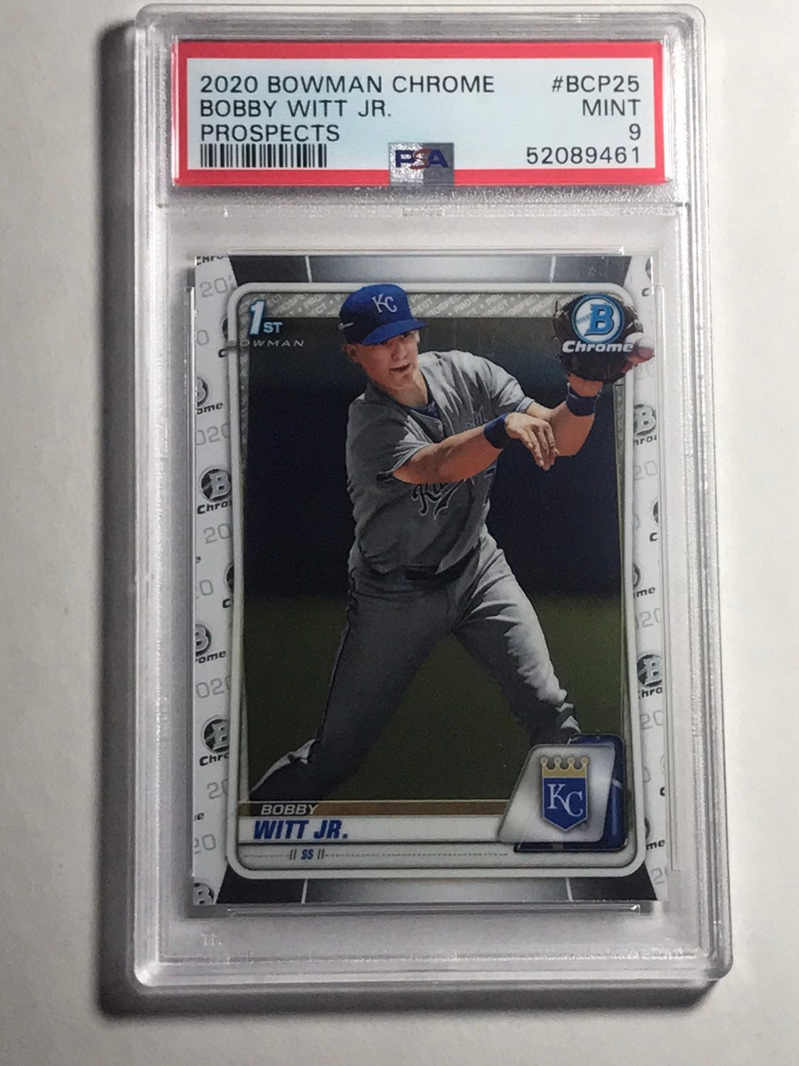 Bobby Witt Jr 1st Bowman Chrome PSA MT 9