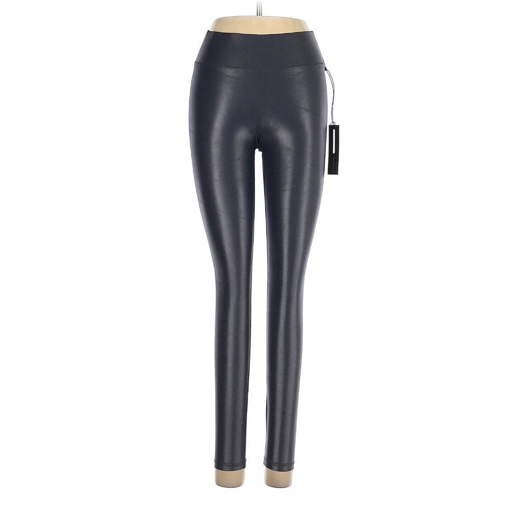 CARBON38 Silver Regular Rise Full-length Leggings in Takara Shine - S