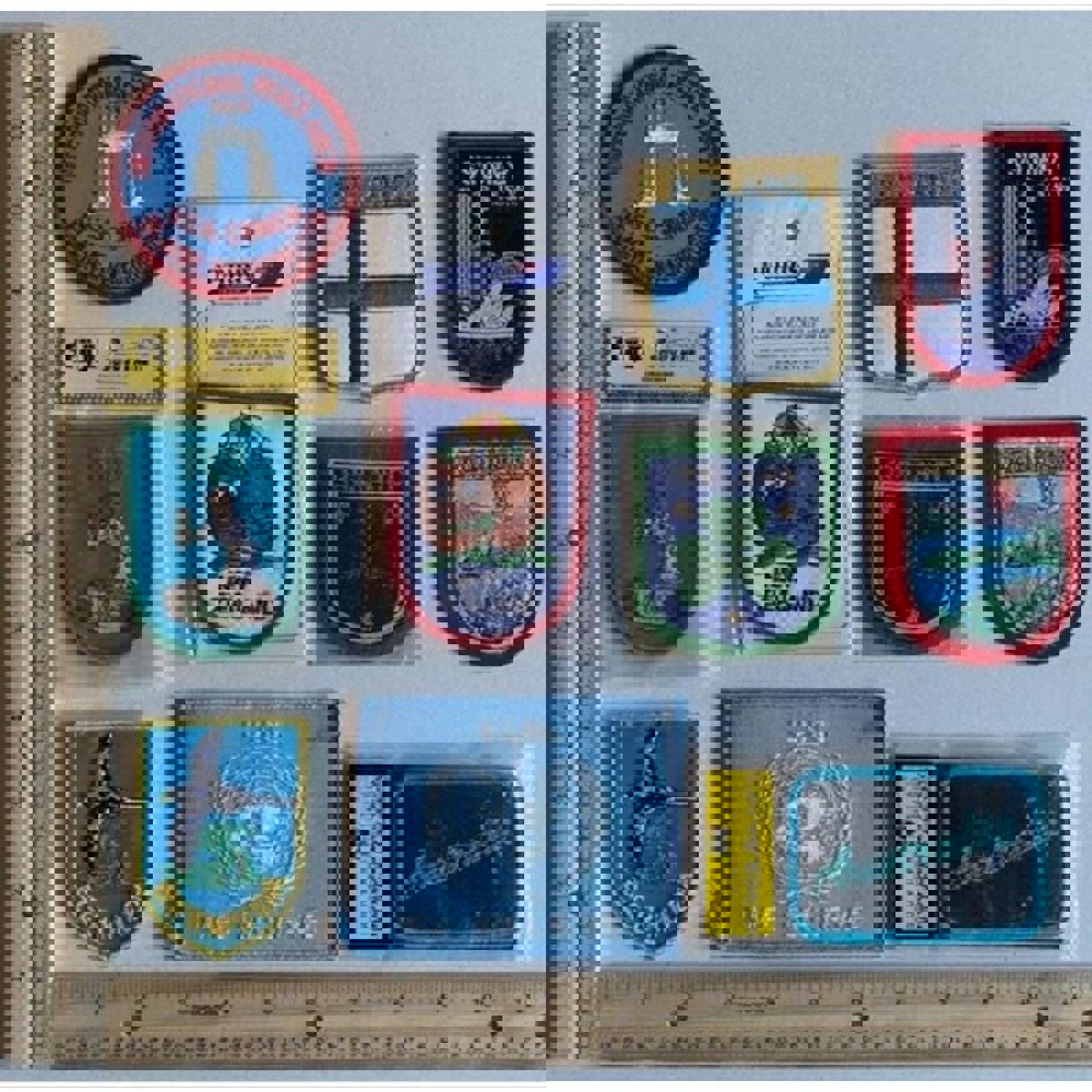 10 Travel Patches: United Nations, Fiji, New Zealand, Ireland, Finland, Bermuda