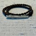 James Avery retired silver bar and leather bracelet NWOT