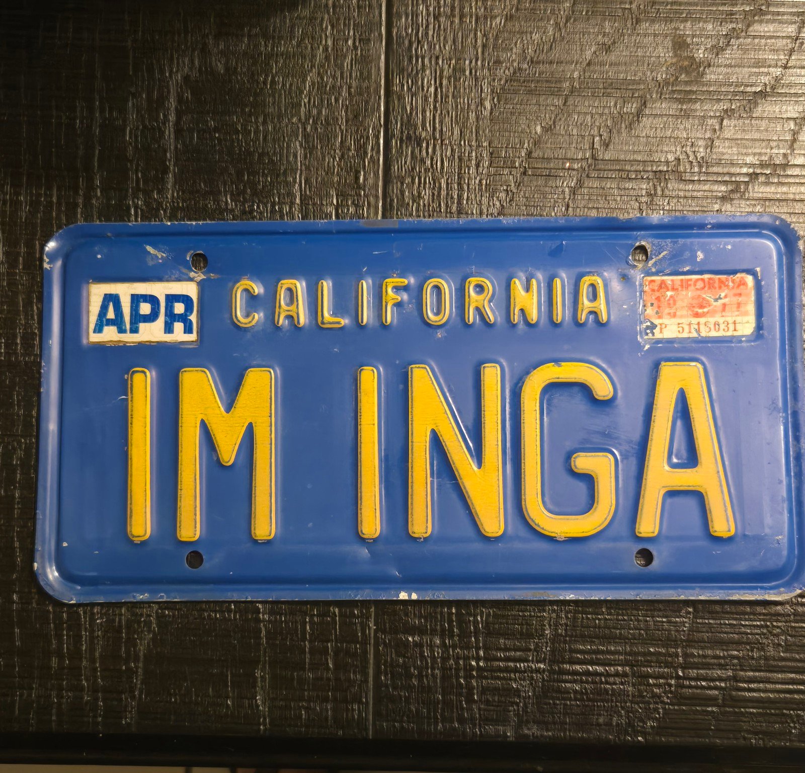 Vintage 70s California Plate