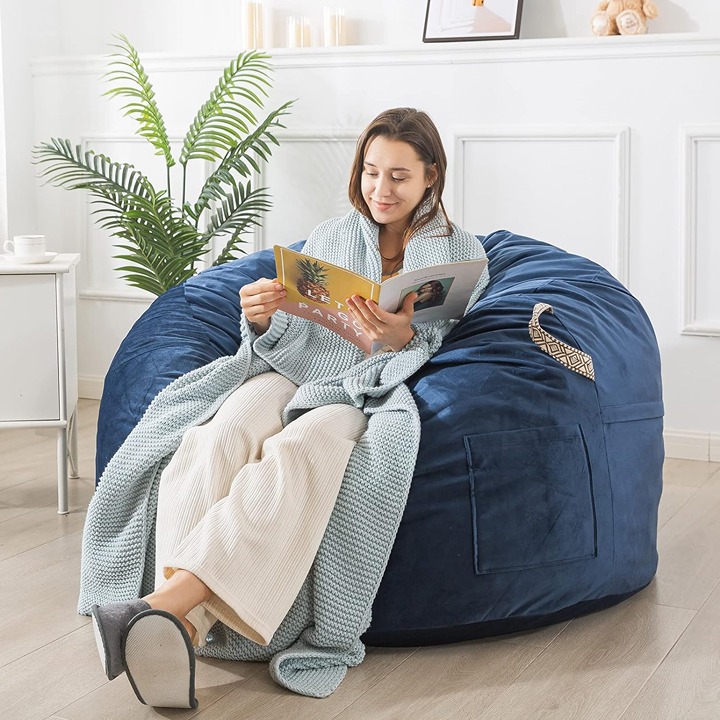 3 FT Removable Plush Teen Dorm Man Cave Washable Gameroom Bean Bag Furniture