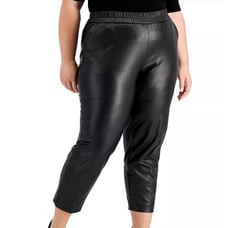 Anne Klein Plus Size Pull-On Faux-Leather Pants 0889