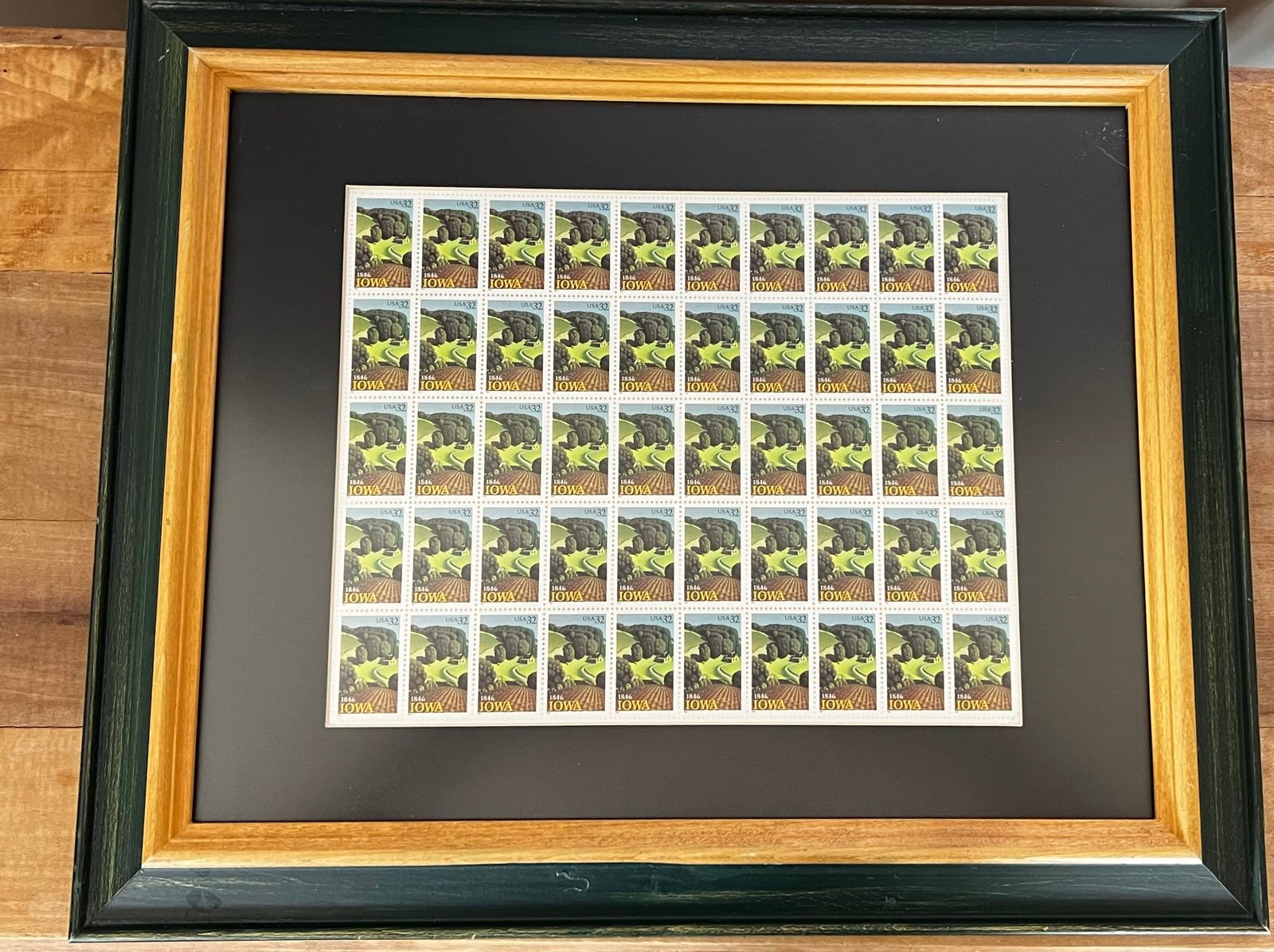 Framed Iowa Postage Stamps (1995)