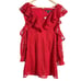 French Connection Massey Red Lace V-Neck Cold Shoulder Mini Dress Size 4
