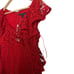 French Connection Massey Red Lace V-Neck Cold Shoulder Mini Dress Size 4