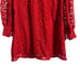 French Connection Massey Red Lace V-Neck Cold Shoulder Mini Dress Size 4