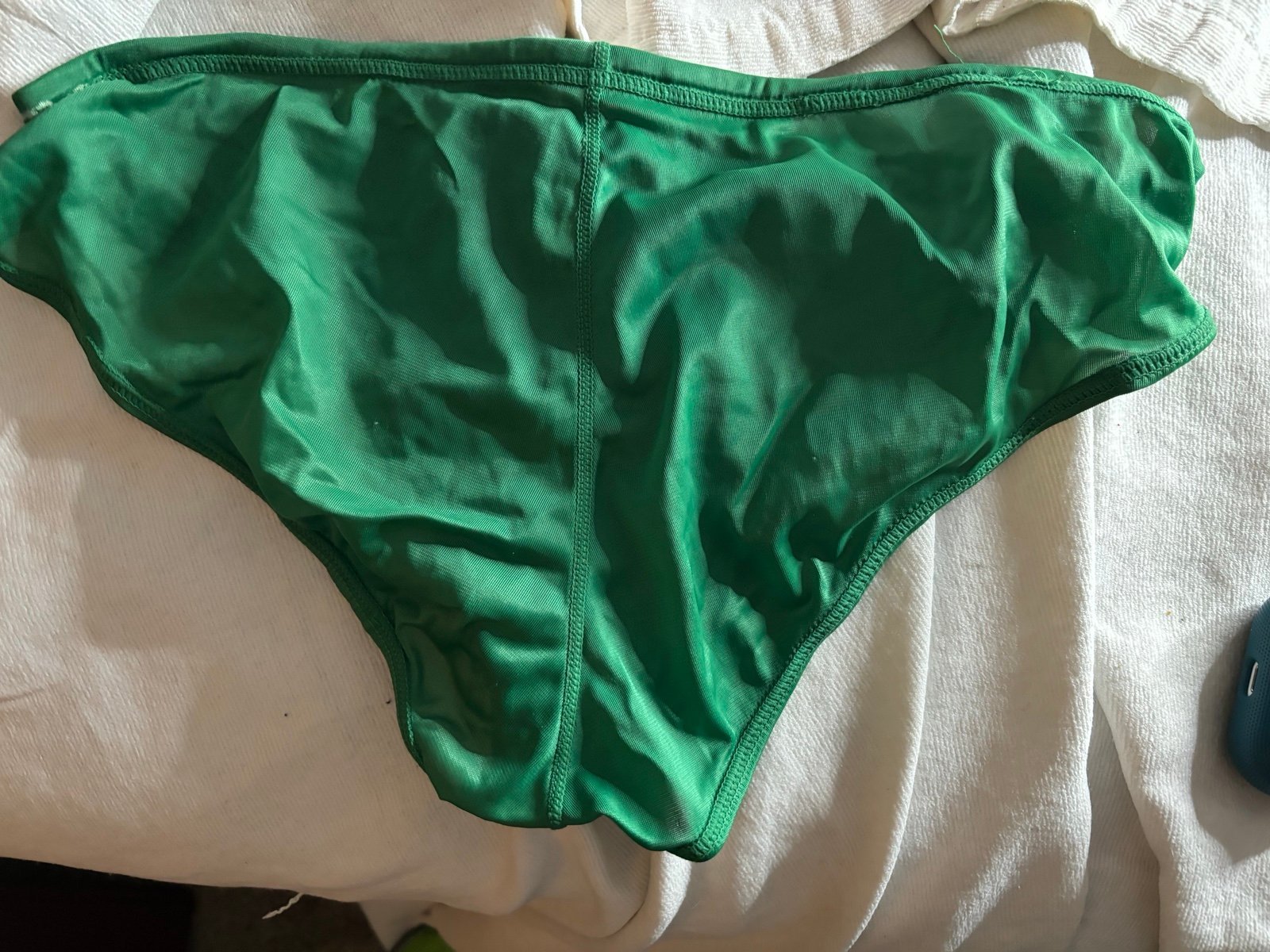 Green Champion made Speedo like rear seam competition brief. M