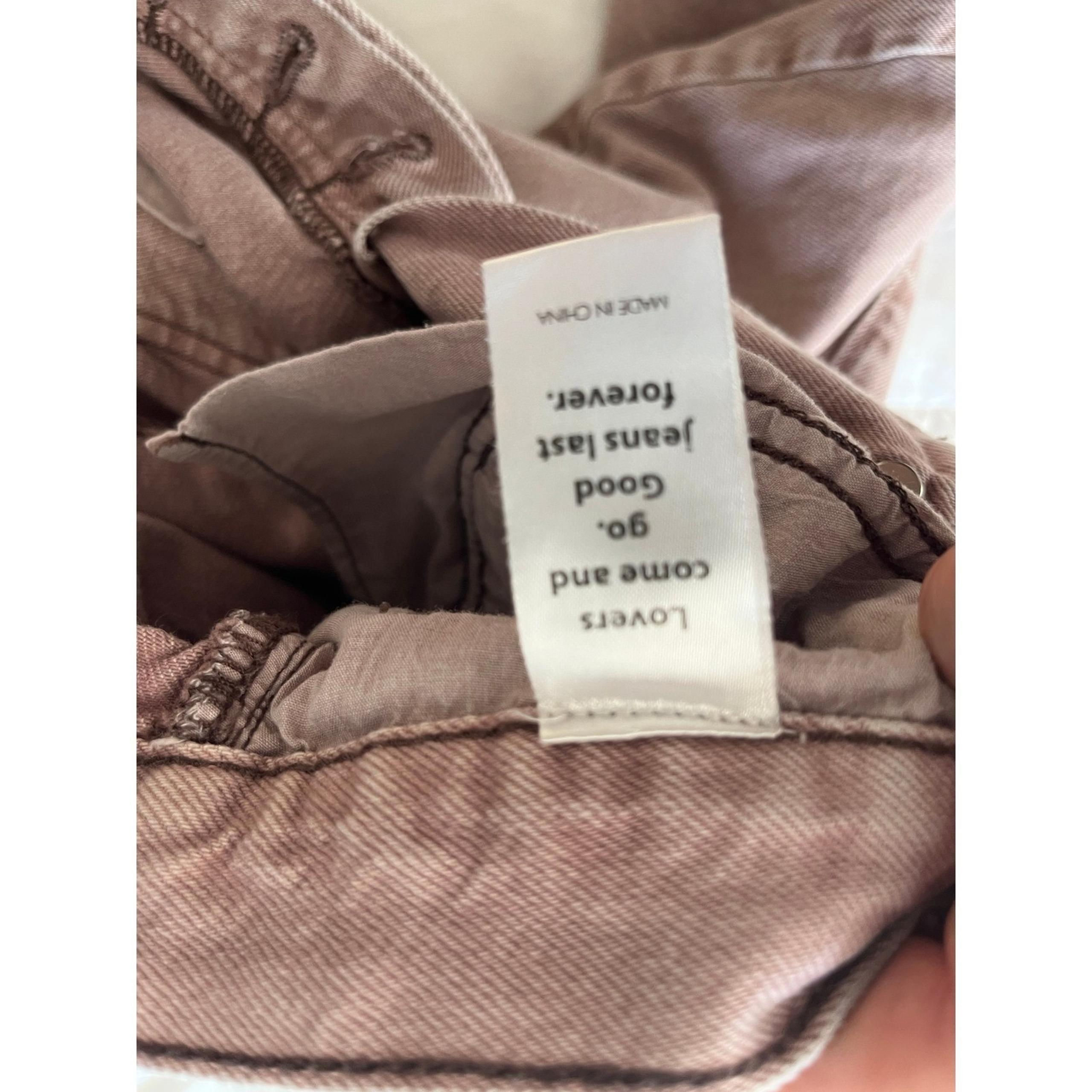 Pacsun Dad Jeans High Waisted Straight Leg Denim Pink Wash Size 25