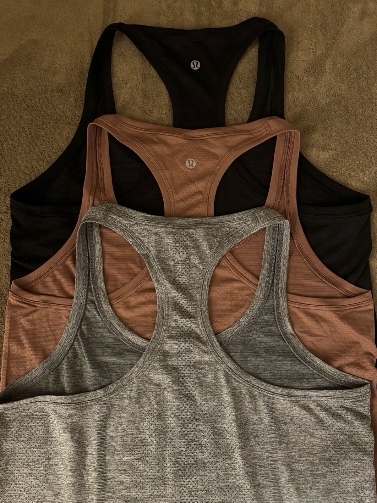3 Lululemon Swiftly Tech Racerback tanks