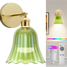 Battery Operated Wall Sconce,Rechargeable 10000mAh 18 Colors with Remote