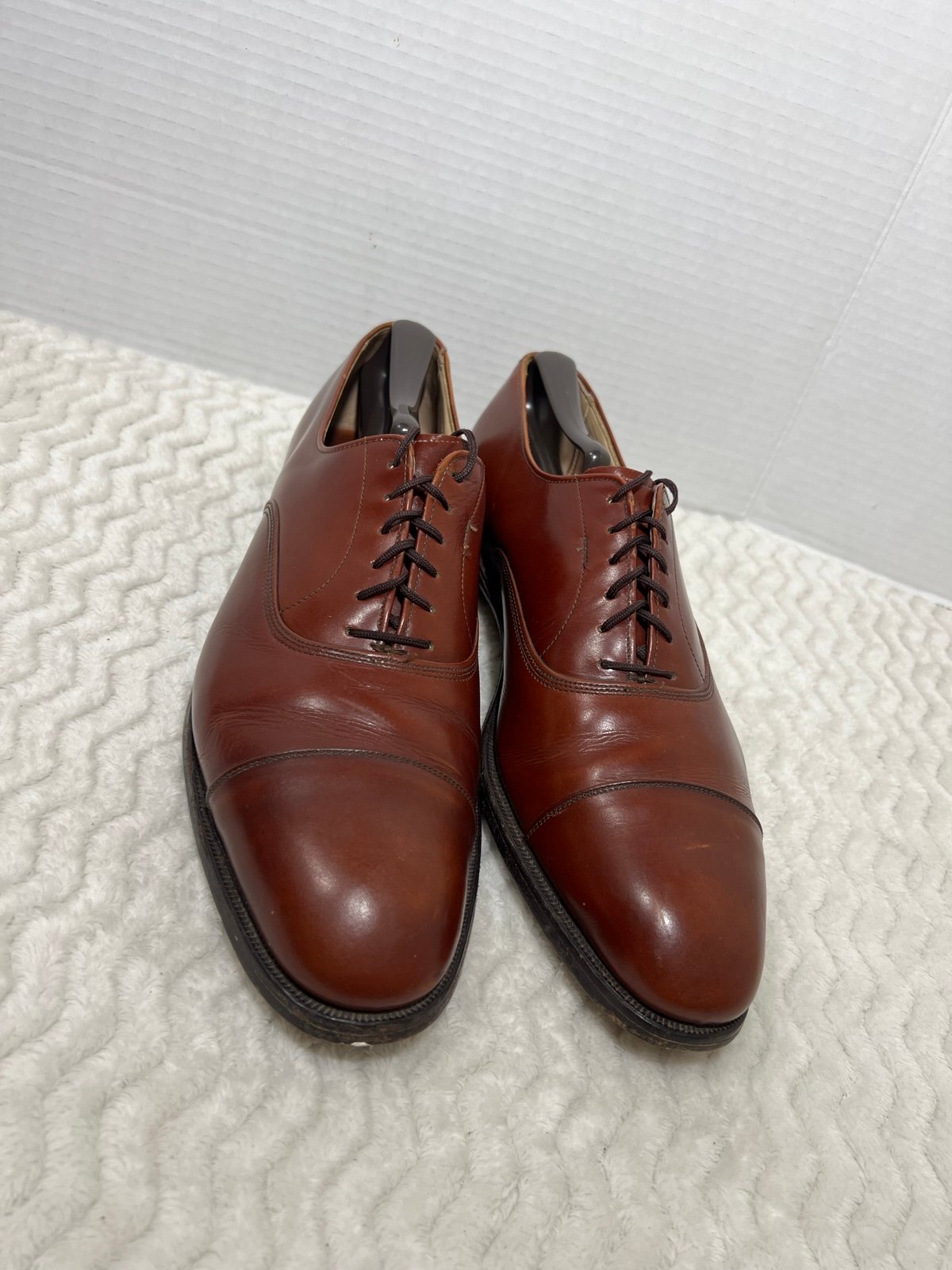 Allen Edmonds Park Avenue Mens Sz 10.5B Brown Cap toe Oxford Dress Shoes