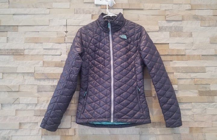 North Face Womens XS Thermoball Jacket Purple Nano Micro Puff Puffer Coat Ladies