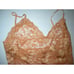 NWT New Designer Josie Natori Lace Camisole Top Womens Sheer Copper M Adjustable