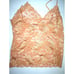 NWT New Designer Josie Natori Lace Camisole Top Womens Sheer Copper M Adjustable
