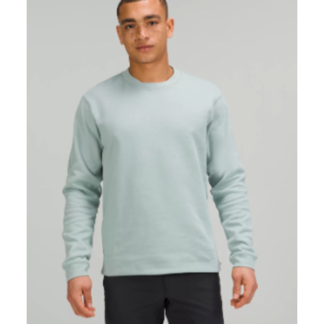 Lululemon Athletica Mens French Terry Long-Sleeve Crew Cinchable Hem Large