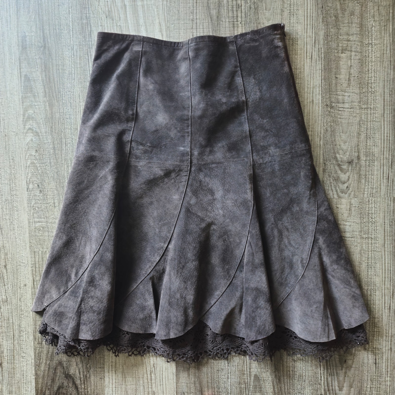 Odille anthropologie leather skirt sz 2