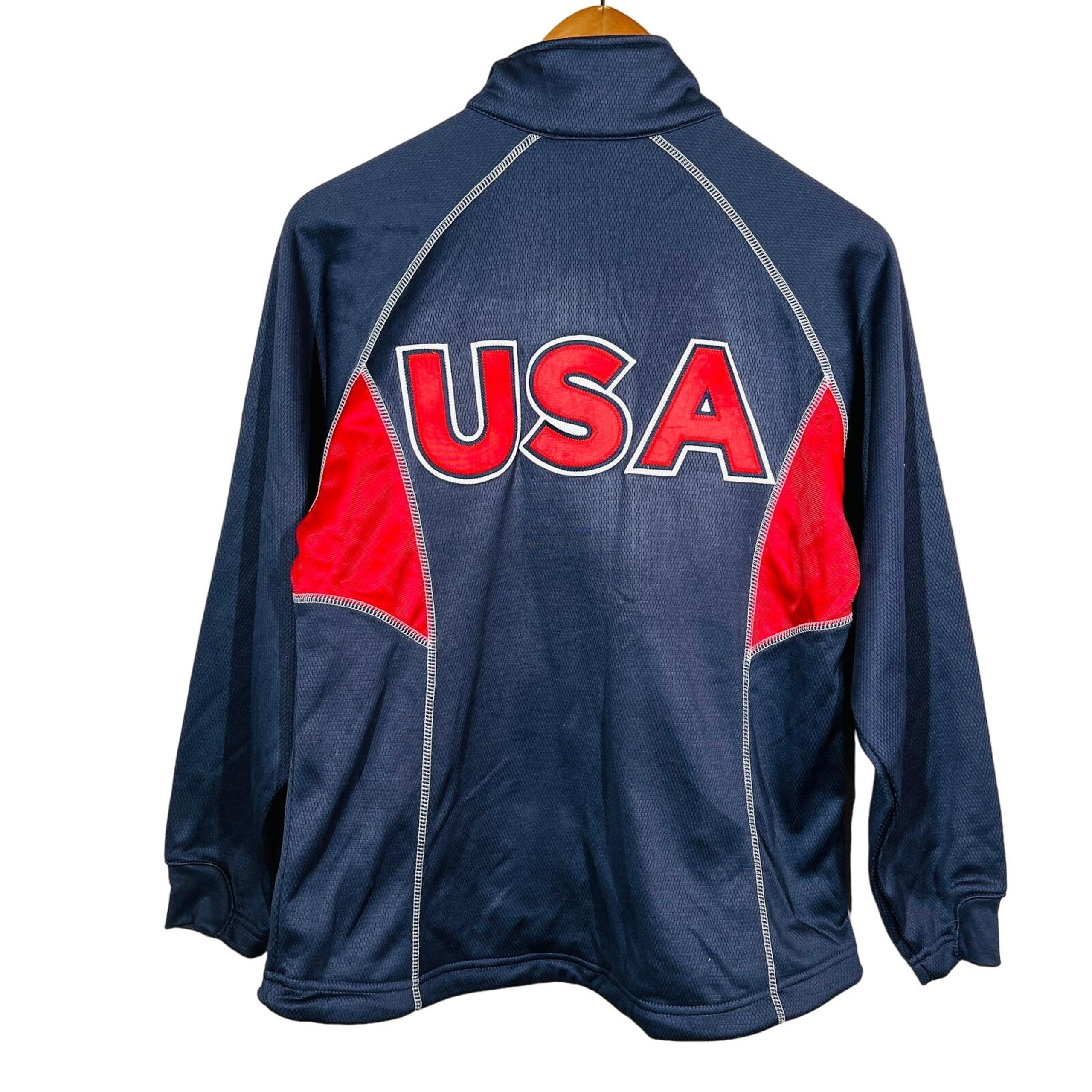 Holloway Sportswear Cycling Jacket USA Navy Blue Full Zip Long Sleeve - S
