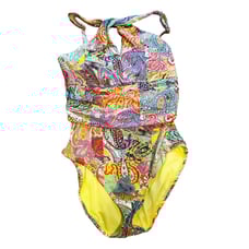 BLEU ROD BEATTIE One Piece Swimsuit Halter Paisley Multicolor 8 NWT