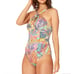 BLEU ROD BEATTIE One Piece Swimsuit Halter Paisley Multicolor 8 NWT