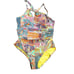 BLEU ROD BEATTIE One Piece Swimsuit Halter Paisley Multicolor 8 NWT