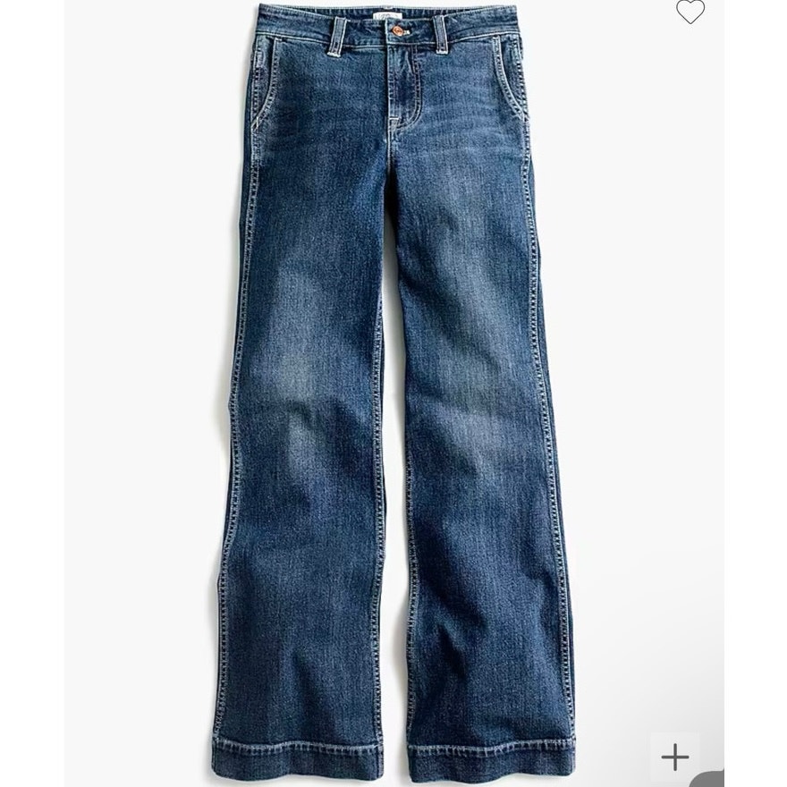 J. Crew Jeans Womens 30T Wide Leg Trouser Tahoe Wash
