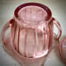 Vtg. JEANNETTE GLASS CO Pink Depression Glass Sugar Bowl with Lid Adam Design