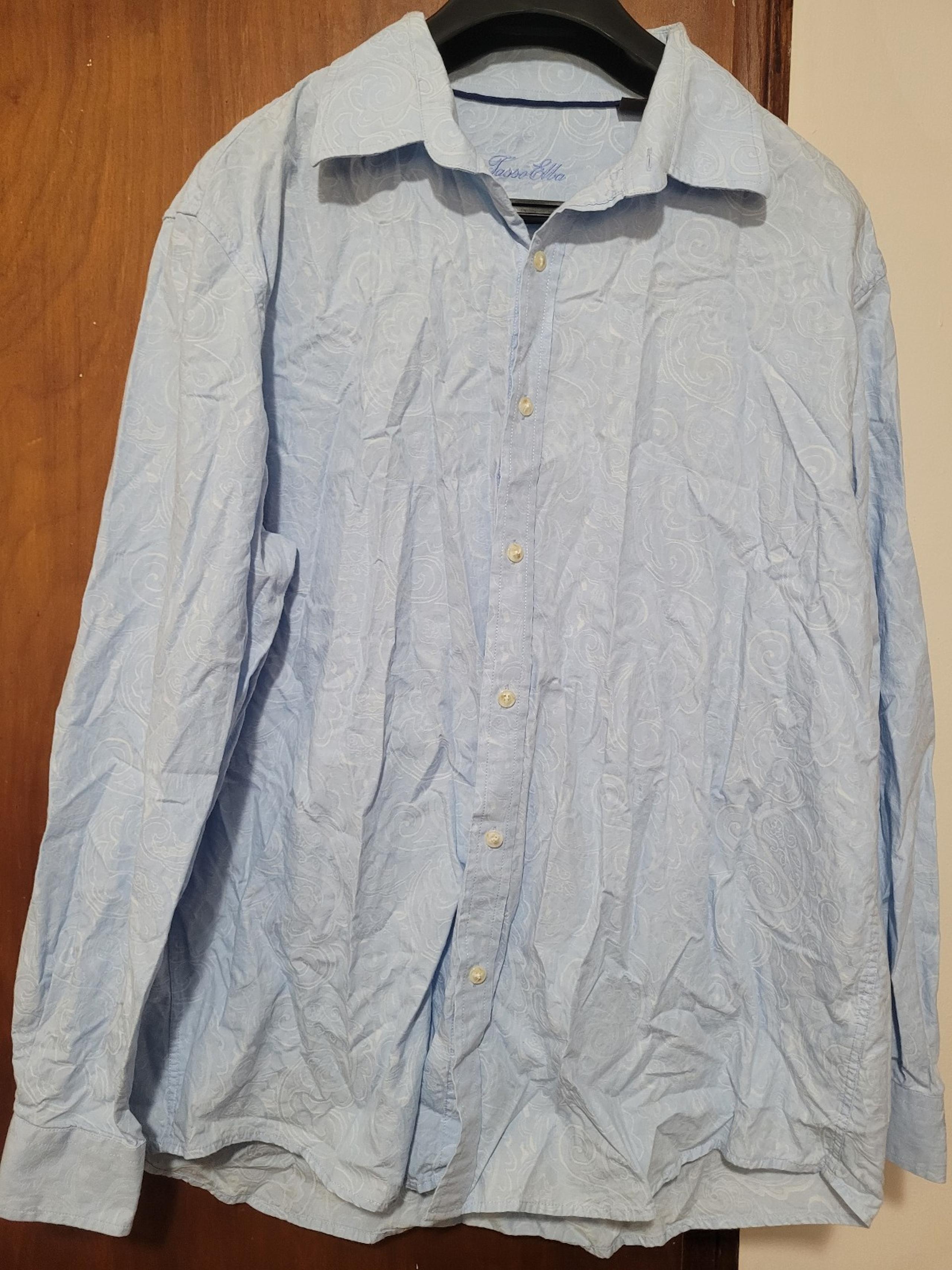 Tasso Elba Mens Button Up Shirt Size 2xl Blue